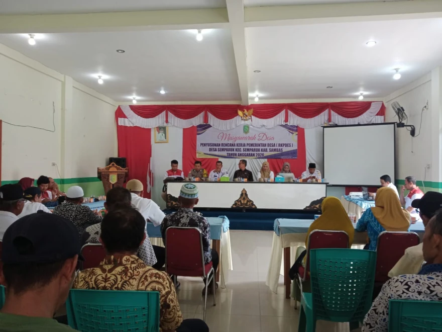 Musyawarah Desa Penyusunan Rancangan Rencana Kerja Pemerintah Desa Semparuk Tahun Anggaran 2026